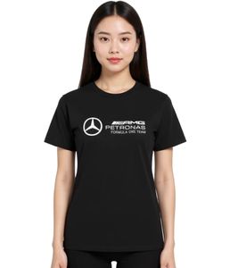 T-shirt femme Mercedes-Benz AMG Petronas F1 MAPF, coton avec grand logo, manches courtes, 701227045 001 Noir