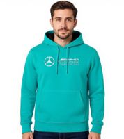 Sudadera Mercedes-Benz AMG Petronas F1 de algodón para hombre con el logotipo del equipo de Fórmula 1 701227033 002 Turquesa