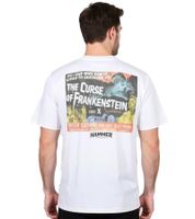 RE:COVERED X HAMMER Camiseta de terror para hombre, de algodón, con estampado grande en la espalda y cuello redondo, RCSTC108, blanca