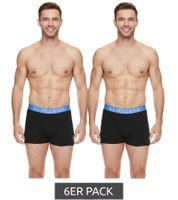 6er Pack U.S. POLO ASSN. Herren Boxershorts atmungsaktive Baumwoll-Unterhose Unterwäsche 011601_US16133_02 Schwarz oder Blau/Rot