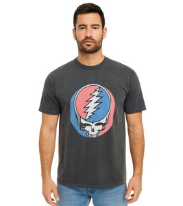 RE:COVERED X Grateful Dead Herren T-Shirt mit großem Bandlogo Baumwoll-Shirt Kurzarm-Shirt RCWBROS169 Grau RE:COVERED X Grateful Dead Herren T-Shirt mit großem Bandlogo Baumwoll-Shirt Kurzarm-Shirt RCWBROS169 Grau