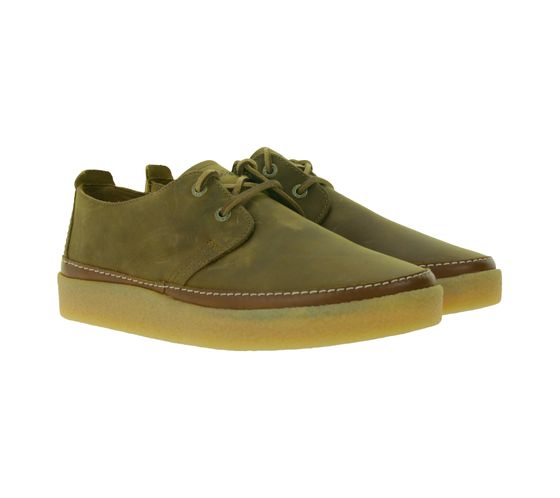 Clarks Clarkwood Low Men's Lace-Up Shoes, Genuine Leather, Low-Top with Removable Footbed, 26176866 Brown