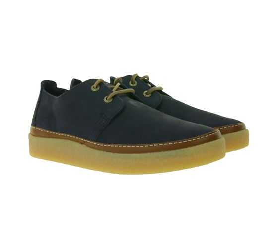 Clarks Clarkwood Low, Scarpe Stringate da Uomo, Vera Pelle, Sneakers Basse con Plantare Rimovibile, 26176867, Blu Scuro