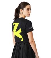 Mercedes-Benz AMG Petronas F1 MAPF Damen T-Shirt Baumwoll-Shirt Kurzarm-Shirt 70122712 George Russell oder Lewis Hamilton Schwarz