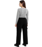 Women's Cargo Pants, Casual Pants, Everyday Pants, Straight Fit 972290 Black