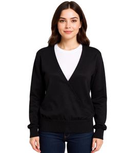 Maglione avvolgente da donna, elegante maglione da sera con scollo a V 952790 Nero Maglione avvolgente da donna, elegante maglione da sera con scollo a V 952790 Nero