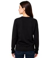 Women's Wrap Sweater, Stylish Evening Sweater with V-Neck 952790 Black