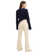 Jean évasé en coton thermique pour femme, 5 poches, coupe évasée, 953493 Beige