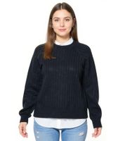 Women's Knit Crew Neck Sweater, Everyday Sweater, 957804 Black