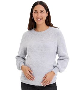Maglione premaman da donna, taglie forti, 929463, grigio Maglione premaman da donna, taglie forti, 929463, grigio