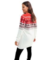 Women's cozy maternity sweater, Norwegian design, pregnancy clothing, 920178 red/beige/white
