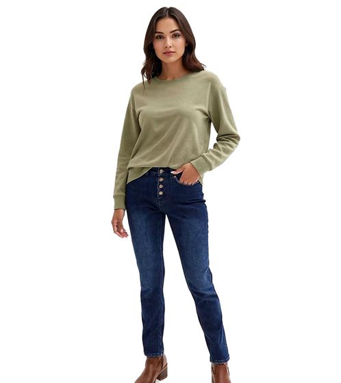 Damen Jeans-Hose wärmende Thermo-Jeans Denim Jeans im 5-Pocket-Style 944823 Blau