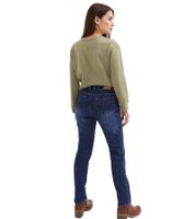 Jean thermique chaud pour femme, jean denim 5 poches, 944823, bleu