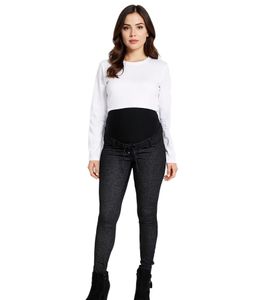Damen Schwangerschafts-Hose Thermo Jeggings Umstandsmode 911067 Schwarz