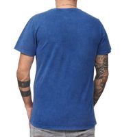 T-shirt homme RE:COVERED X Disney, grand imprimé Dingo, col rond, coton, MMDIS2505, bleu