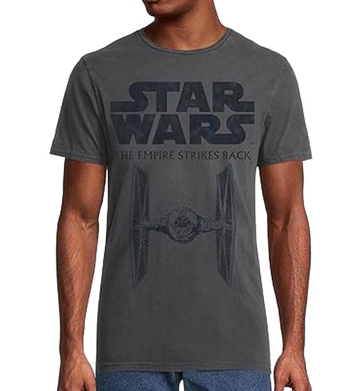 RE:COVERED X STAR WARS Herren T-Shirt mit Tie Fighter-Print Baumwoll-Shirt Kurzarm-Shirt PCSTW2040 Dunkel-Grau