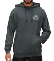Sweat à capuche RE:COVERED X NFL Las Vegas Raiders pour homme avec inscription, en coton, manches longues, RCNFL1316G, gris