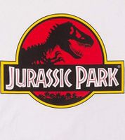 T-shirt col rond homme RE:COVERED X Jurassic Park avec logo imprimé, en coton, MMUNV2457, beige clair