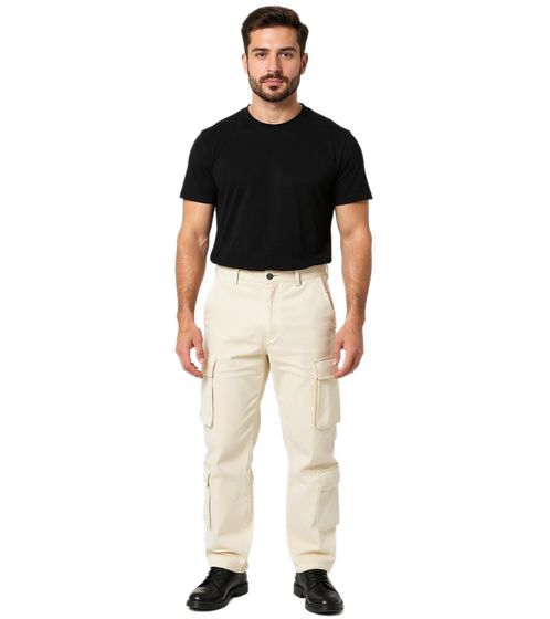 stylische Herren Cargo-Jeans 4 Pocket Style Freizeit-Hose mit vielen Taschen BR6016 Beige