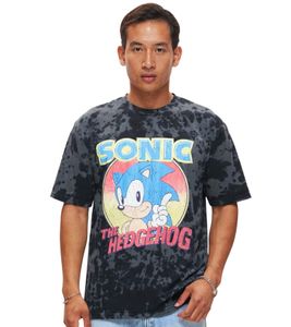 RE:COVERED X SEGA Herren T-Shirt mit Sonic-Print Baumwoll-Shirt Rundhals-Shirt RCSEGA550 Grau RE:COVERED X SEGA Herren T-Shirt mit Sonic-Print Baumwoll-Shirt Rundhals-Shirt RCSEGA550 Grau