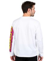 Maglia a maniche lunghe da uomo RE:COVERED X Nickelodeon con stampa SpongeBob SquarePants, pullover in cotone, girocollo, RCVCM688 Bianco