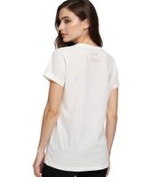 T-shirt femme RE:COVERED X Disney, imprimé poster Mickey Mouse, col rond, en coton, MMDIS2593, beige clair