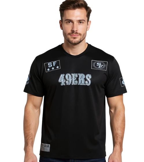 RE:COVERED X NFL San Francisco 49érs Herren Trikot mit Logo-Print und Rückennummer Mesh-Shirt RCNFL1552A Schwarz