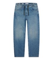 stylische Herren Jeans im Jogger-Stil Denim-Hose Baggy Leg mit Bindeband BR-12000-201 Dunkel-Blau