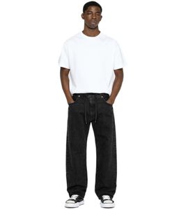 Stylish men's jeans in jogger style denim trousers baggy leg with tie BR-12000-101 Black Stylish men's jeans in jogger style denim trousers baggy leg with tie BR-12000-101 Black