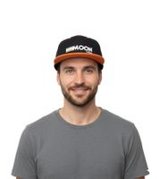 moon Damen oder Herren Basecaps Snap Back Cap Orange