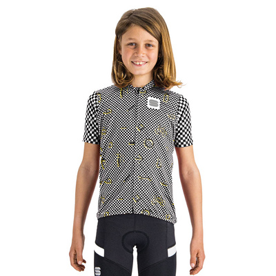 Sportful Kinder Radtrikots Checkmate Radtrikot 14 Jahre Schwarz
