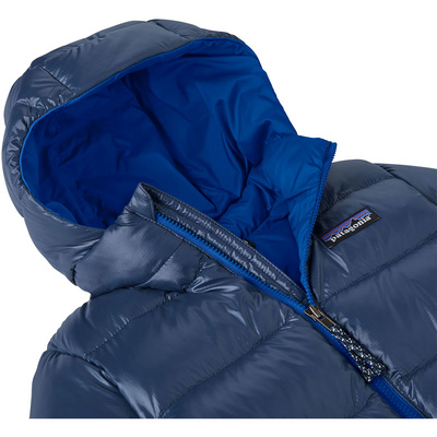 Patagonia Bambini Isolationsjacken Baby Hi-Loft Down Felpa con cappuccio Giacca 12 Monate Blu