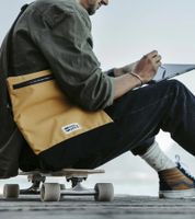 MeroMero Damen oder Herren Multifunktions-Tasche Umhängetaschen Schultertasche Laptop-Tasche Meije 27×31×2cm Trage-Tasche Grau