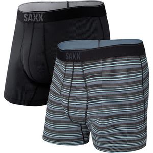 Saxx Underwear Men Kurze Unterhosen Quest Boxer 2er Pack Black