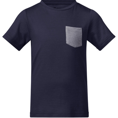 Bergans Kinder T-Shirts Myske Wool T-Shirt Blau
