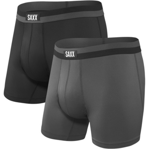 Saxx Underwear Homme Kurze Unterhosen Sport Mesh Bb Fly 2pk Boxer Noir