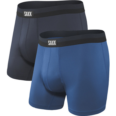 Saxx Underwear Men Kurze Unterhosen Sport Mesh Bb Fly 2pk Boxer Blue