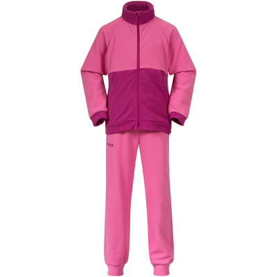 Bergans Kinder Fleecejacken Smådøl V5 Long Zip Set Rosa