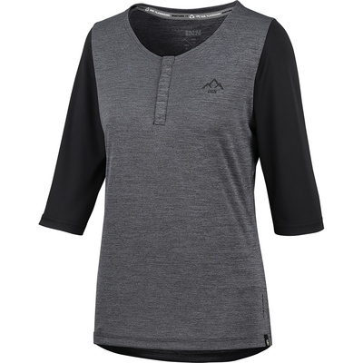 IXS Kinder Radtrikots Carve X Henley Radtrikot Schwarz
