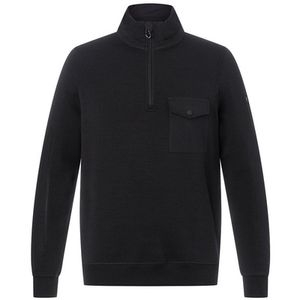 Super.Natural Hombre Pullover Alpine Active Quarter Pullover Negro