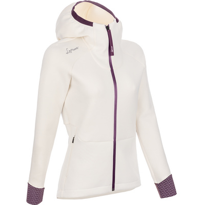 LaMunt Women Fleece Jacket Antje Thermal Hoodie Jacket White