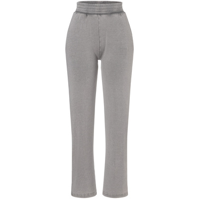Mandala Damen Yogahosen Luxe Ribbed Sweat Hose Grau