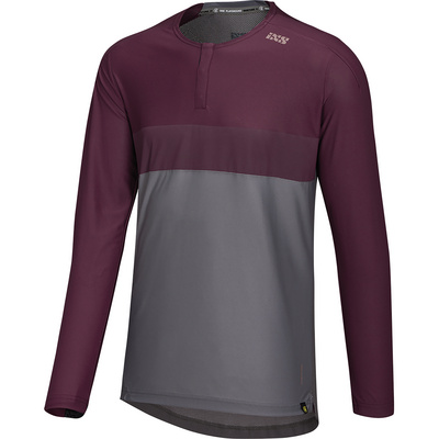 IXS Herren Radtrikots Flow XTG Longsleeve Henley Trikot Mehrfarbig