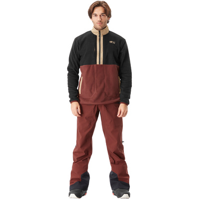Picture Herren Pullover Mathew 1/4 Fleece Pullover Schwarz