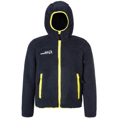 Rock Experience Bambini Giacca in pile Beaver Felpa con cappuccio Giacca Blu