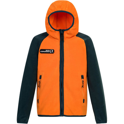 Rock Experience Bambini Giacca in pile Beaver Felpa con cappuccio Giacca Arancione