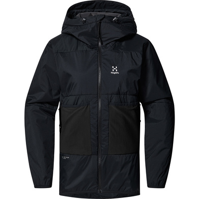 Haglöfs Donna Isolationsjacken Spitz Mimic Felpa con cappuccio Giacca Nero