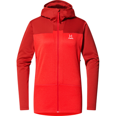 Haglöfs Damen Fleecejacken Roc Flash Mid Hoodie Jacke Rot