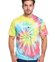 RE:COVERED X NFL New England Patriots - Camiseta para hombre con logo estampado, cuello redondo de algodón, RCNFL1381, colorida