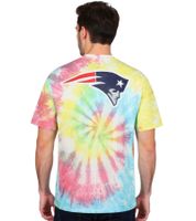 RE:COVERED X NFL New England Patriots - Camiseta para hombre con logo estampado, cuello redondo de algodón, RCNFL1381, colorida